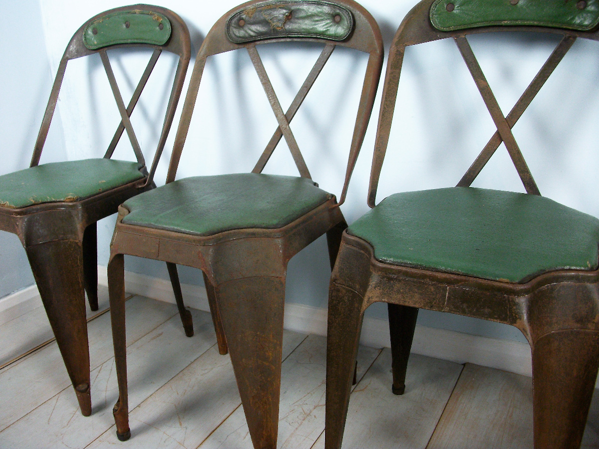 Rare Set of Four Stacking Chairs by Evertaut
